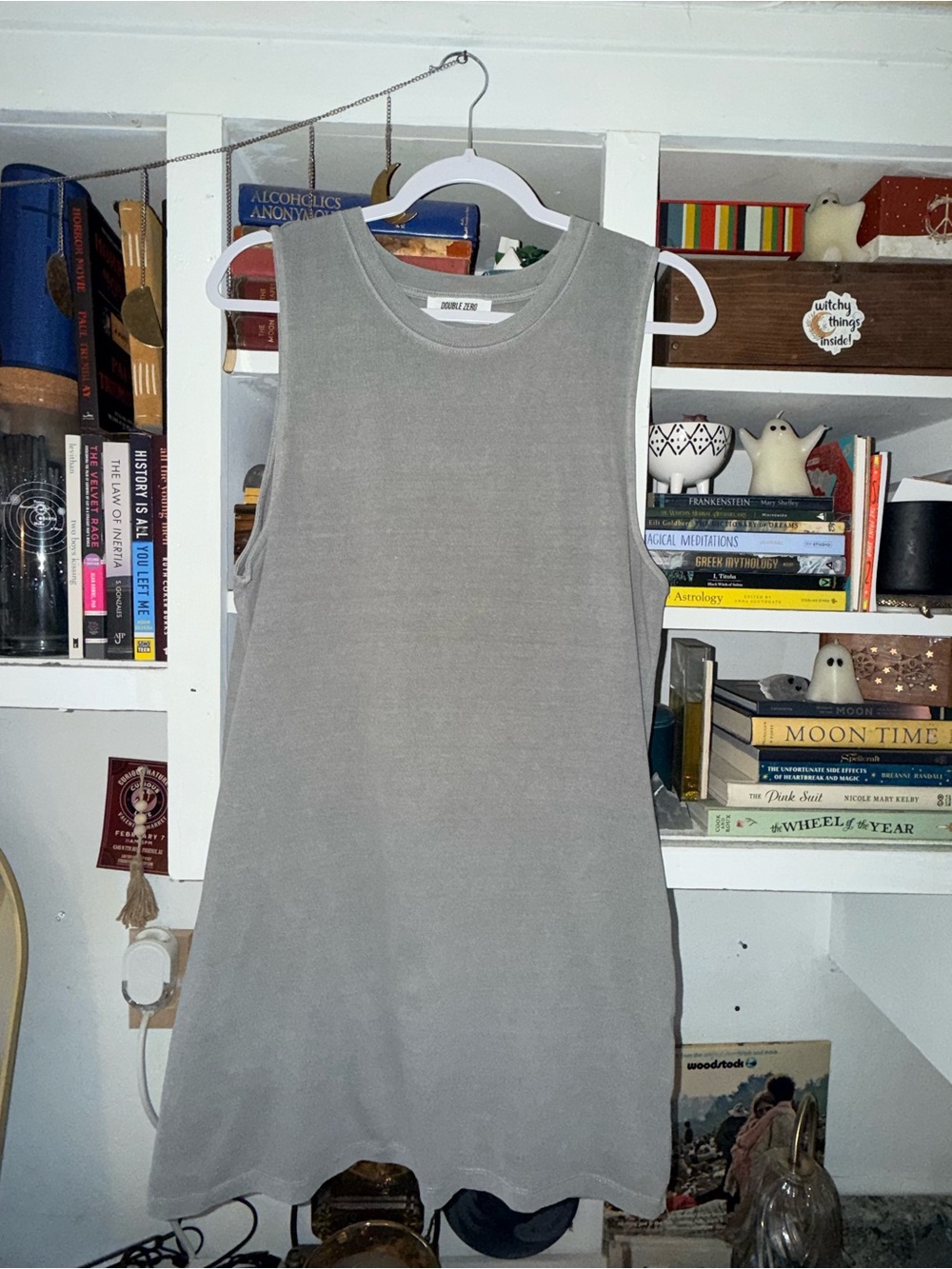 Double Zero Light Grey Crewneck Tank